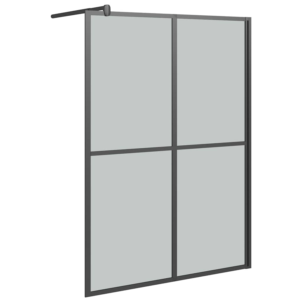 Duschwand für Walk-in Dusche 140x195 cm Dunkles Sicherheitsglas
