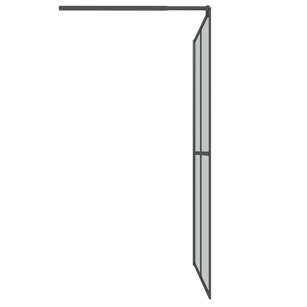 Duschwand für Walk-in Dusche 140x195 cm Dunkles Sicherheitsglas