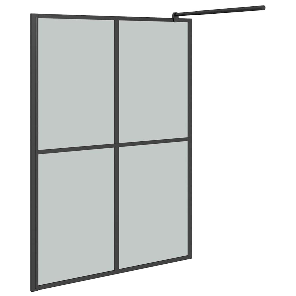 Duschwand für Walk-in Dusche 140x195 cm Dunkles Sicherheitsglas