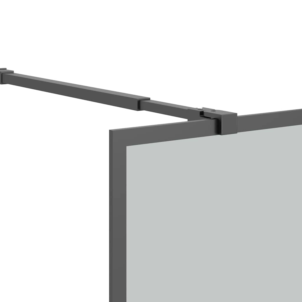 Duschwand für Walk-in Dusche 140x195 cm Dunkles Sicherheitsglas