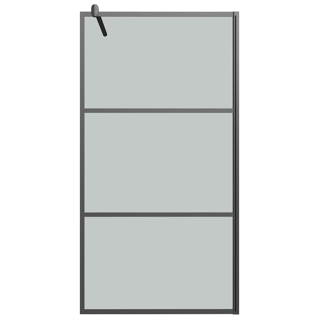 Duschscreens Schwarz 115 x 195 cm Glas und Aluminium