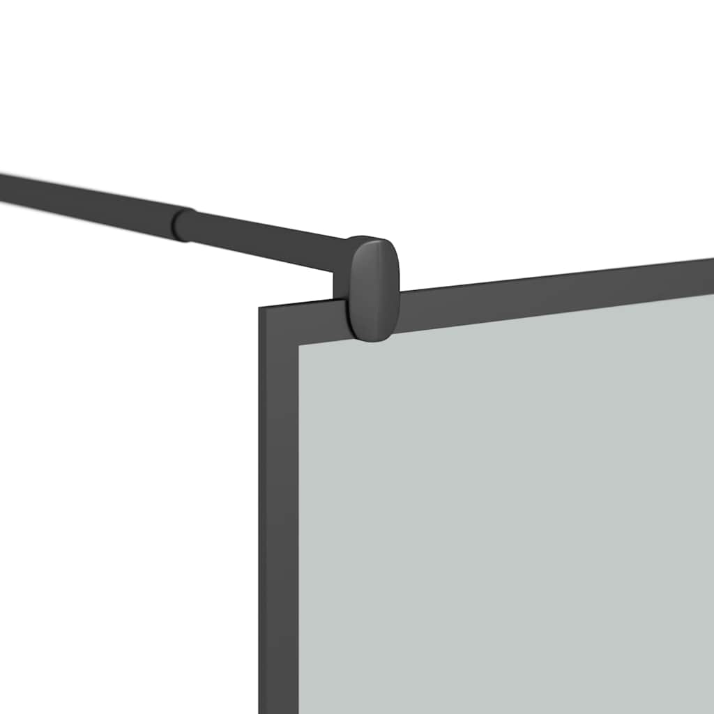 Duschscreens Schwarz 115 x 195 cm Glas und Aluminium