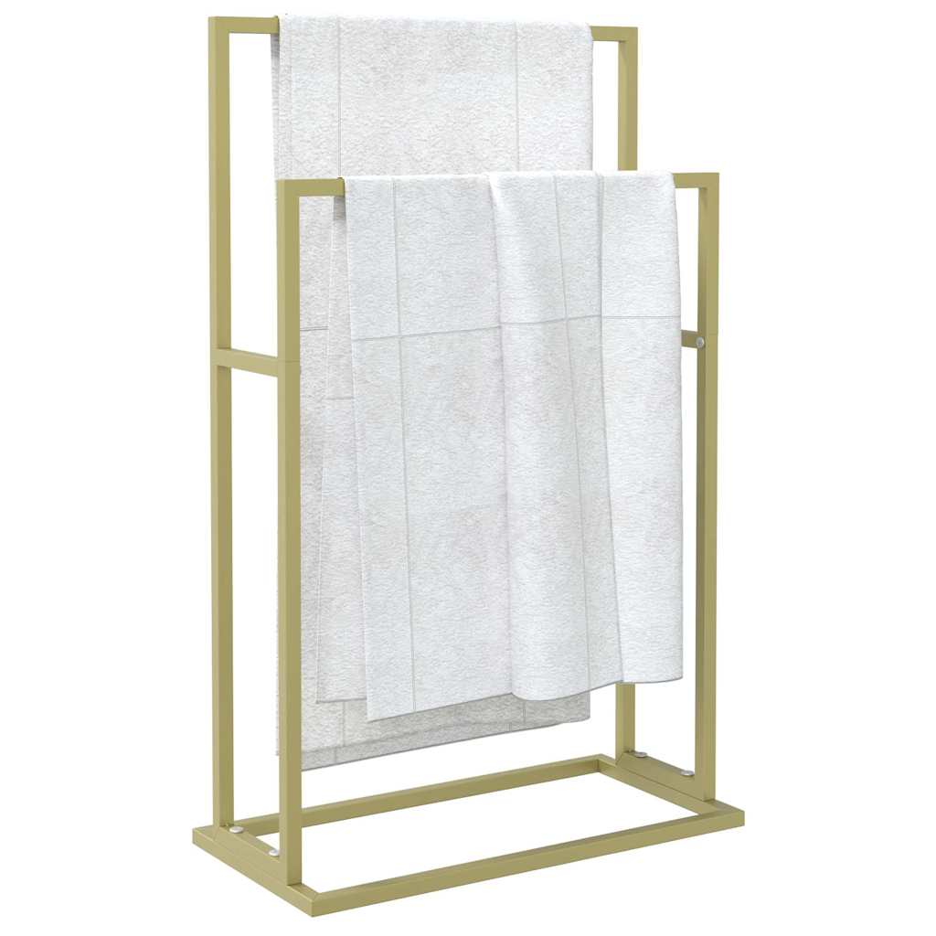 Handtuchständer Gold 48x24x78,5 cm Eisen