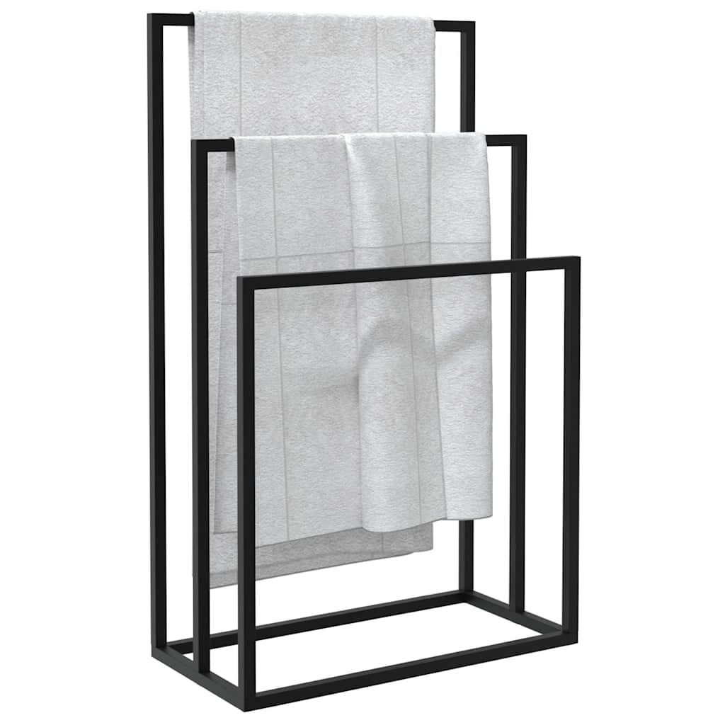 Handtuchständer Schwarz 48x24x79 cm Eisen