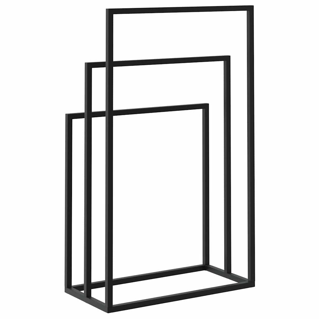 Handtuchständer Schwarz 48x24x79 cm Eisen
