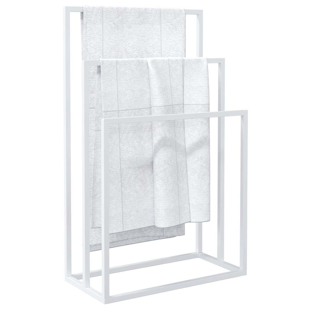 Handtuchständer Weiß 48x24x79 cm Eisen