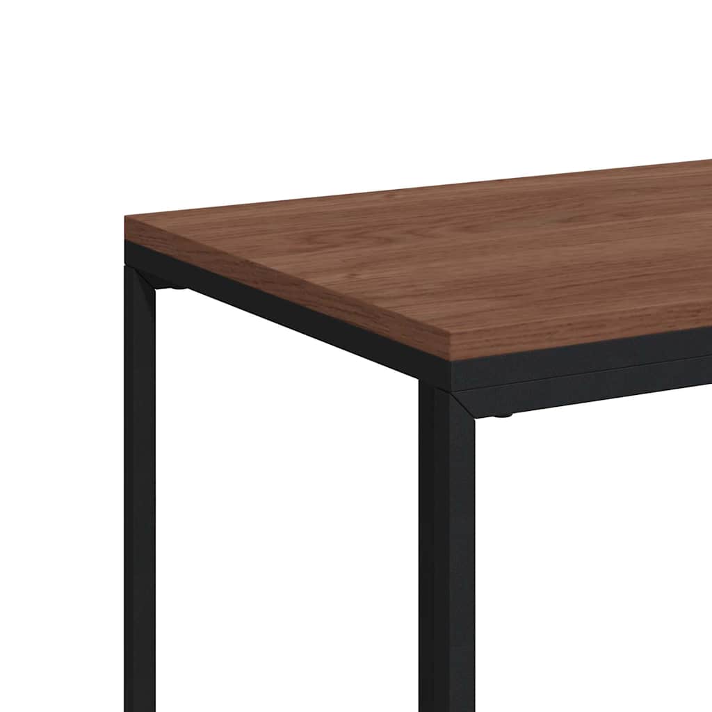Beistelltisch mit Rollen Schwarz 40x30x63,5 cm Holzwerkstoff