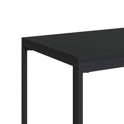 Beistelltisch mit Rollen Schwarz 40x30x63,5 cm Holzwerkstoff