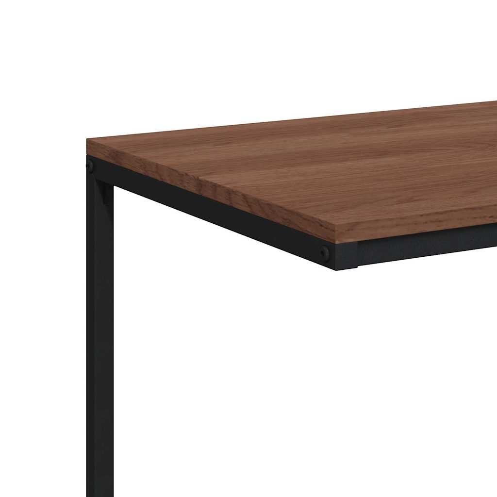 Beistelltisch mit Rollen Schwarz 55x35x70 cm Holzwerkstoff