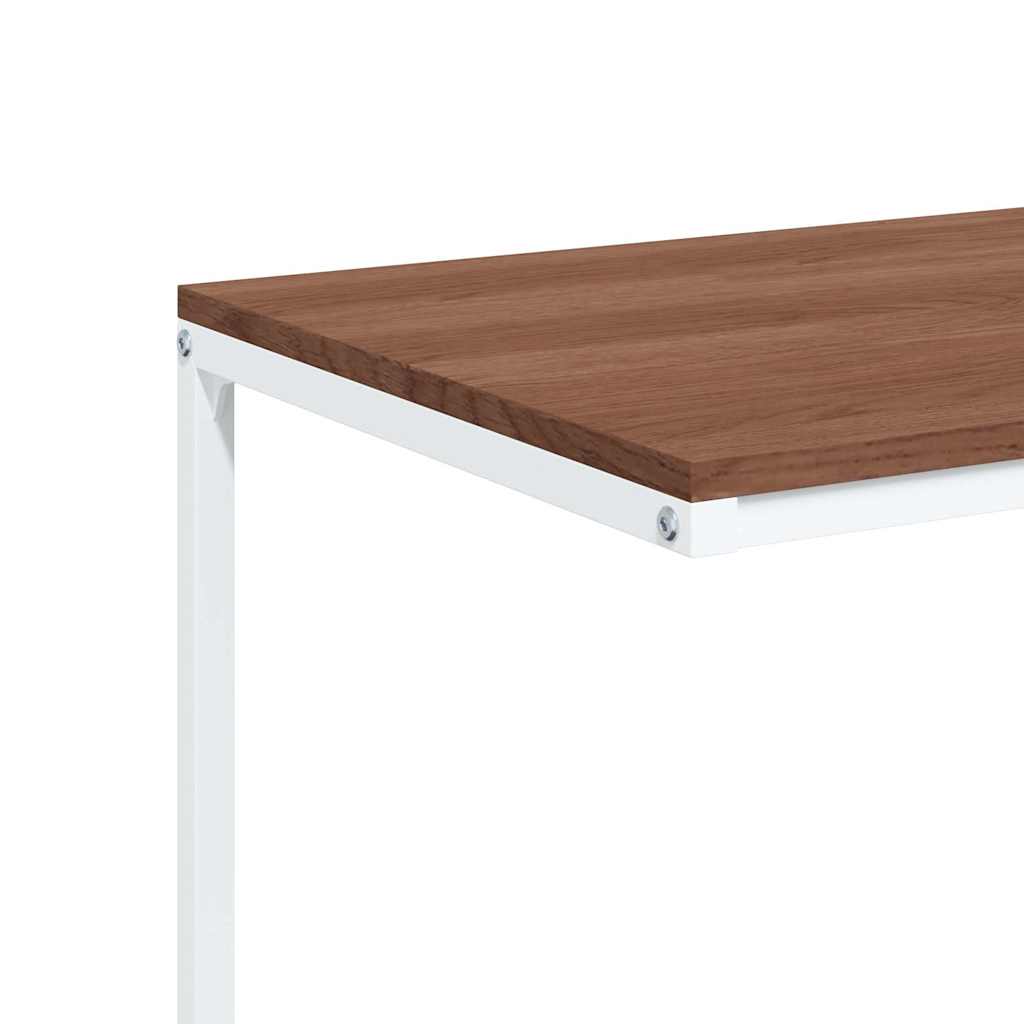 Beistelltisch mit Rollen Weiß 55x35x70 cm Holzwerkstoff