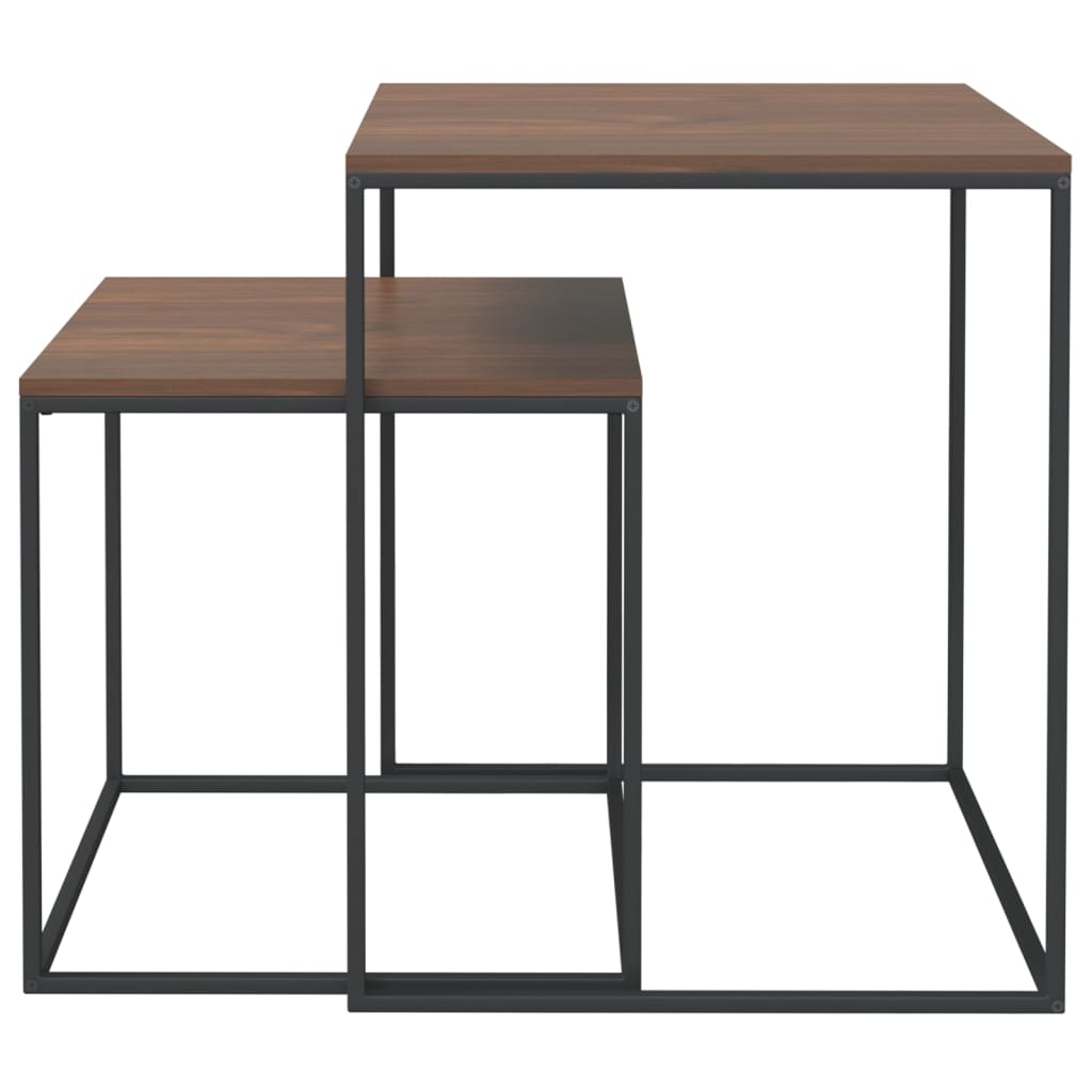 Ensemble de 2 tables basses en bois et métal
