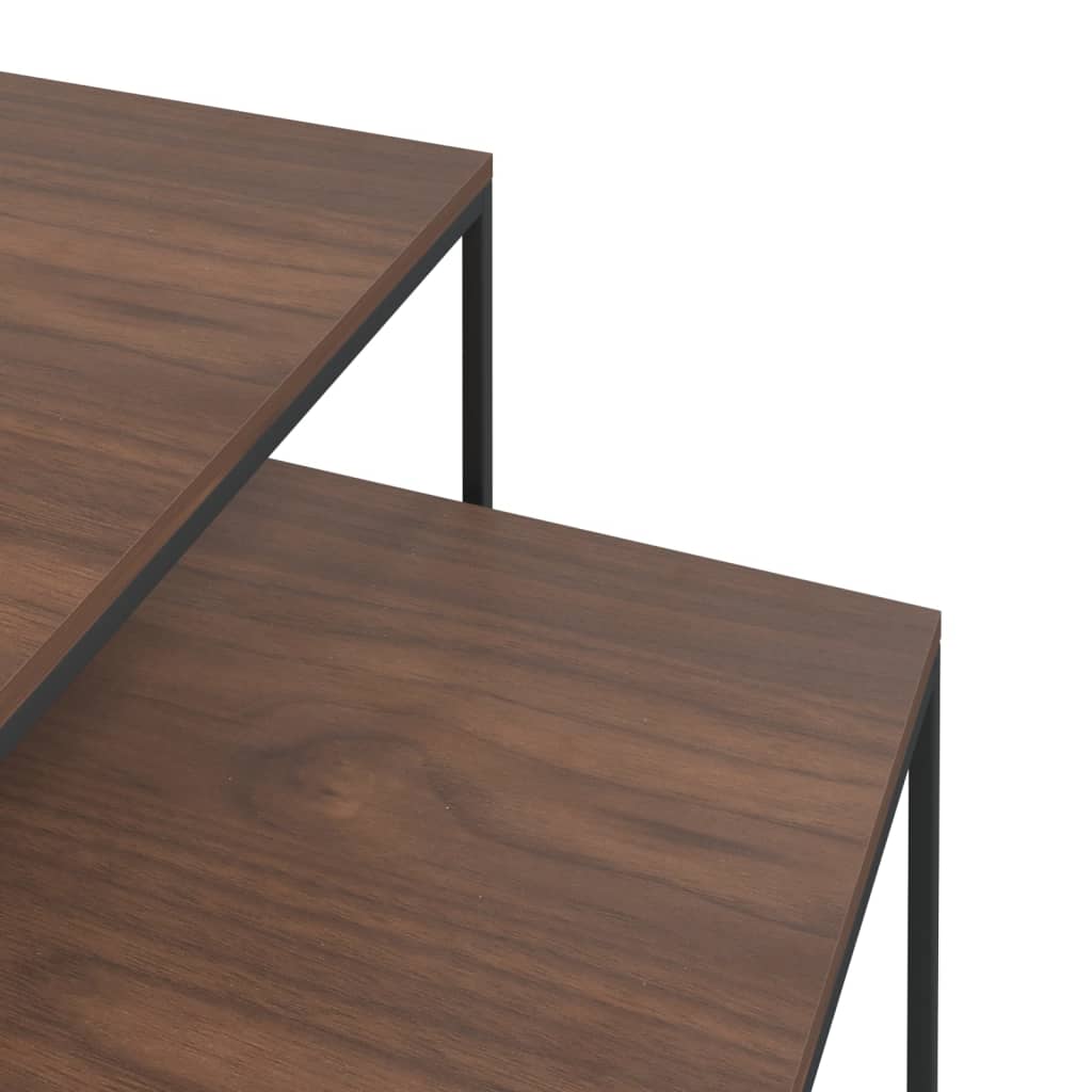 Ensemble de 2 tables basses en bois et métal