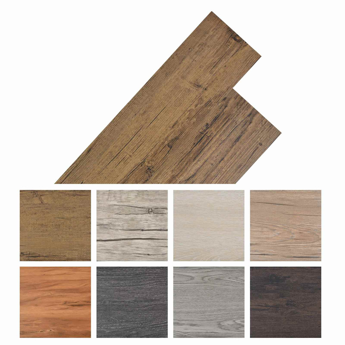 Bodenplanken Walnussbraun 2,51 m² 18 Stk. PVC