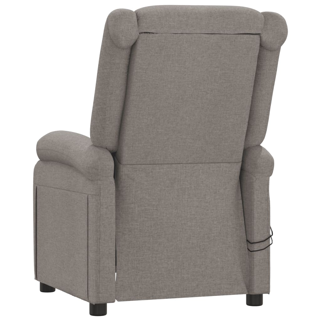 Massagesessel Elektrisch Taupe Stoff