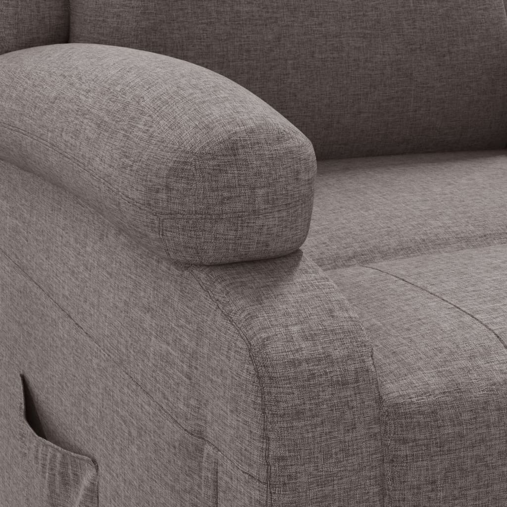 Massagesessel Elektrisch Taupe Stoff