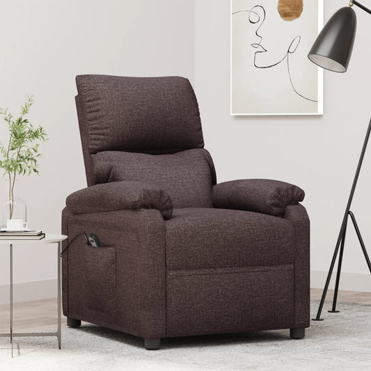 Relaxsessel Elektrisch Dunkelbraun Stoff