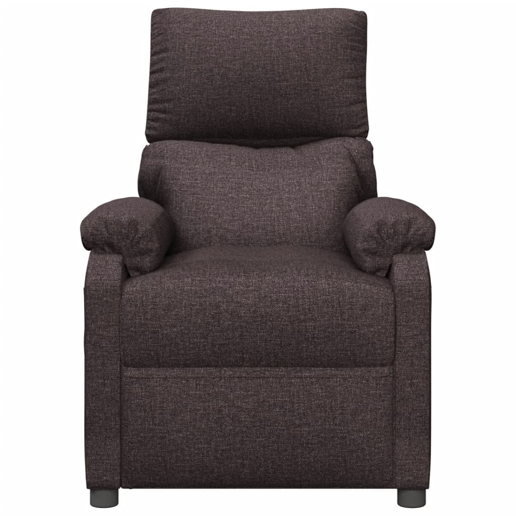 Massagesessel Elektrisch Dunkelbraun Stoff