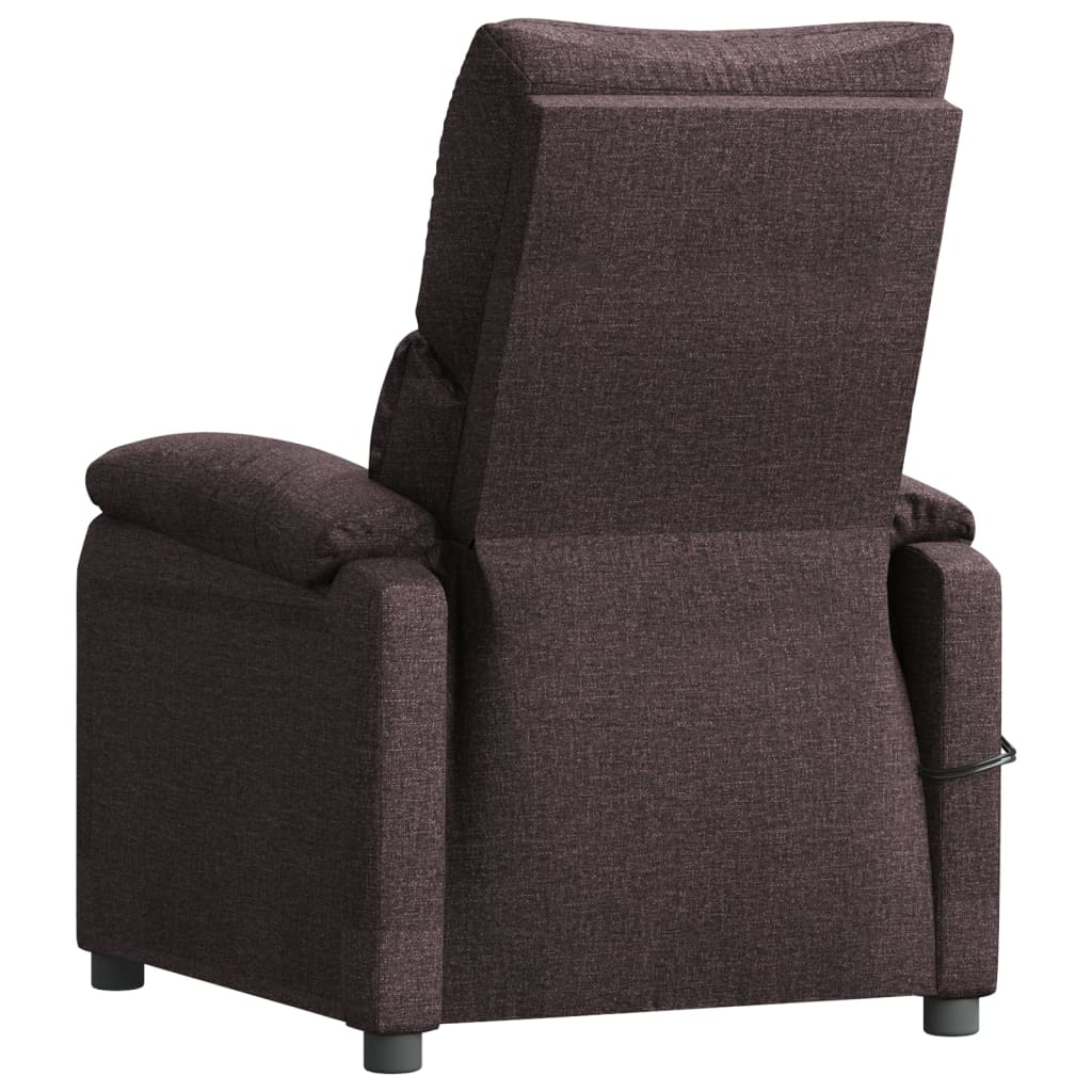 Massagesessel Elektrisch Dunkelbraun Stoff