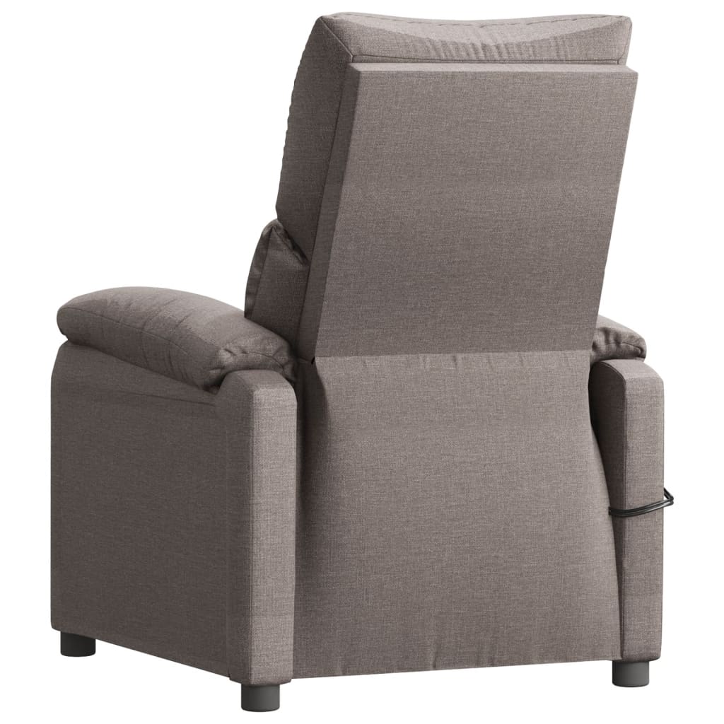Massagesessel Elektrisch Taupe Stoff