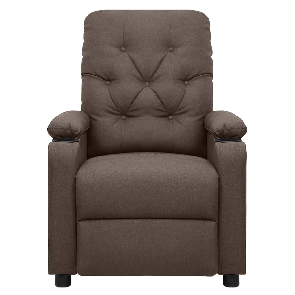 Massagesessel Elektrisch Braun Stoff