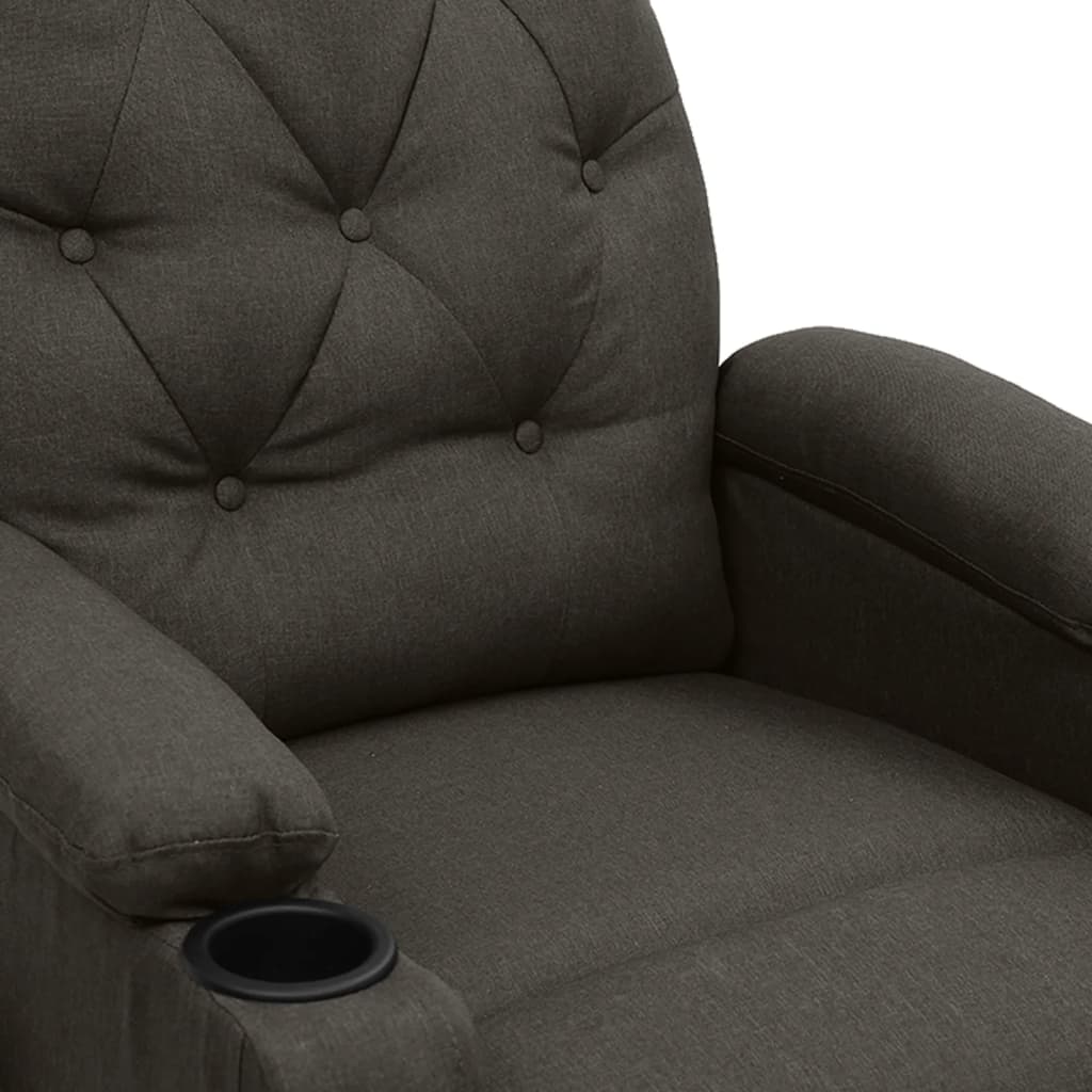 Massagesessel Elektrisch Taupe Stoff