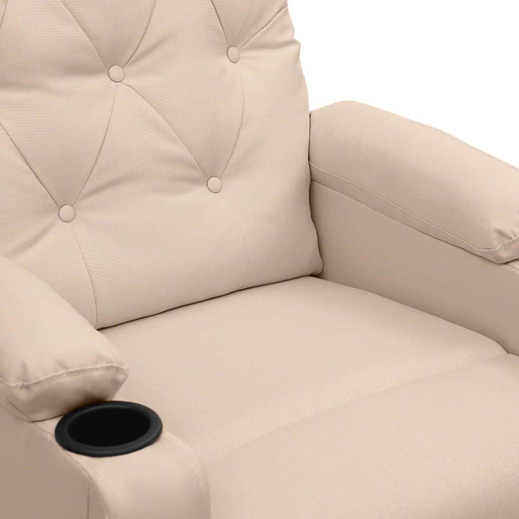 Massagesessel Elektrisch Creme Stoff