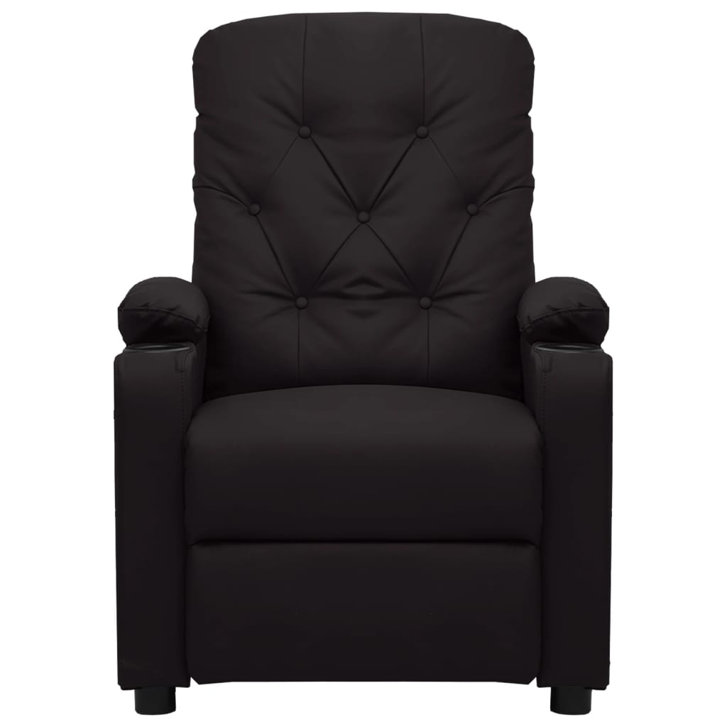 Massagesessel Elektrisch Schwarz Kunstleder