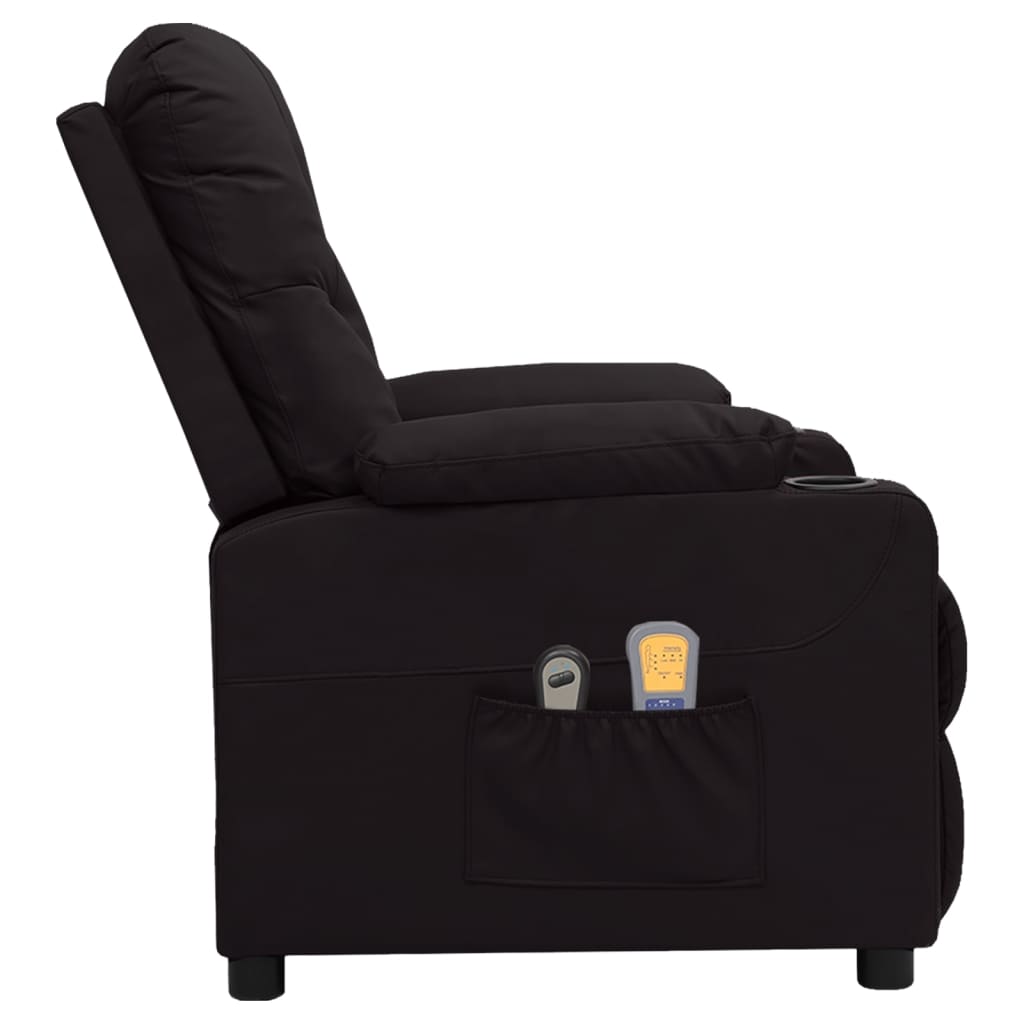 Massagesessel Elektrisch Schwarz Kunstleder