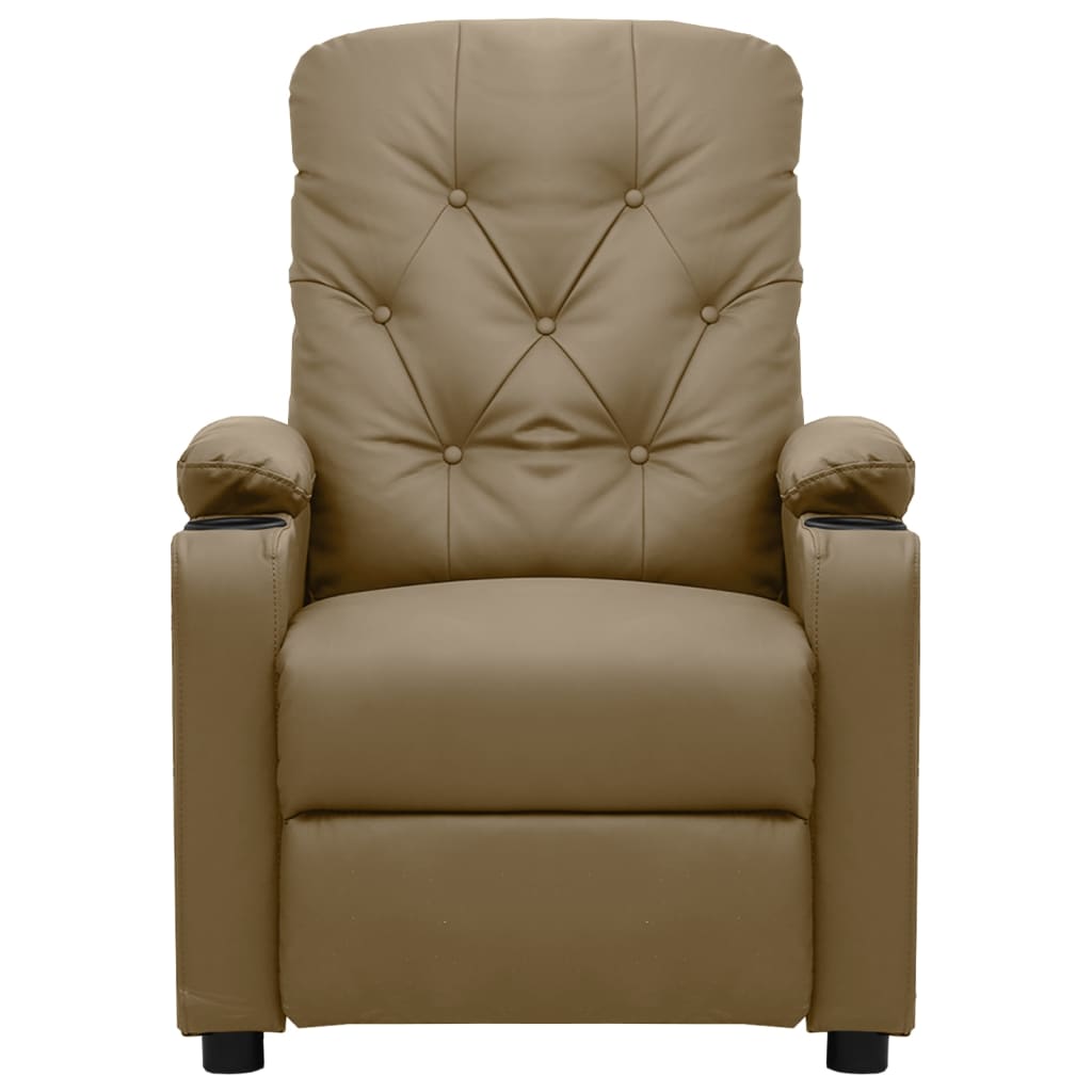 Massagesessel Elektrisch Cappuccino-Braun Kunstleder