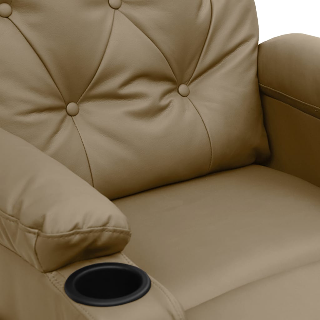 Massagesessel Elektrisch Cappuccino-Braun Kunstleder