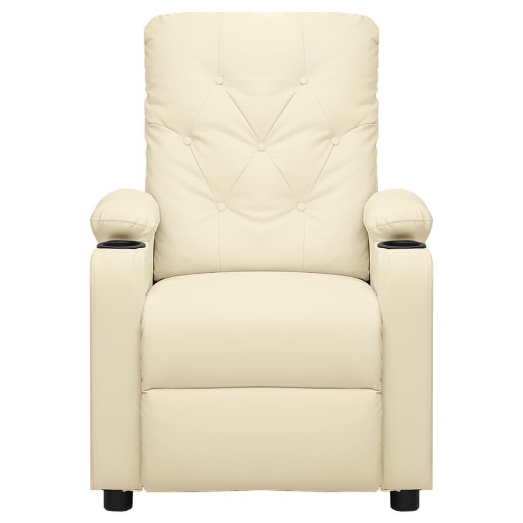 Massagesessel Elektrisch Creme Kunstleder