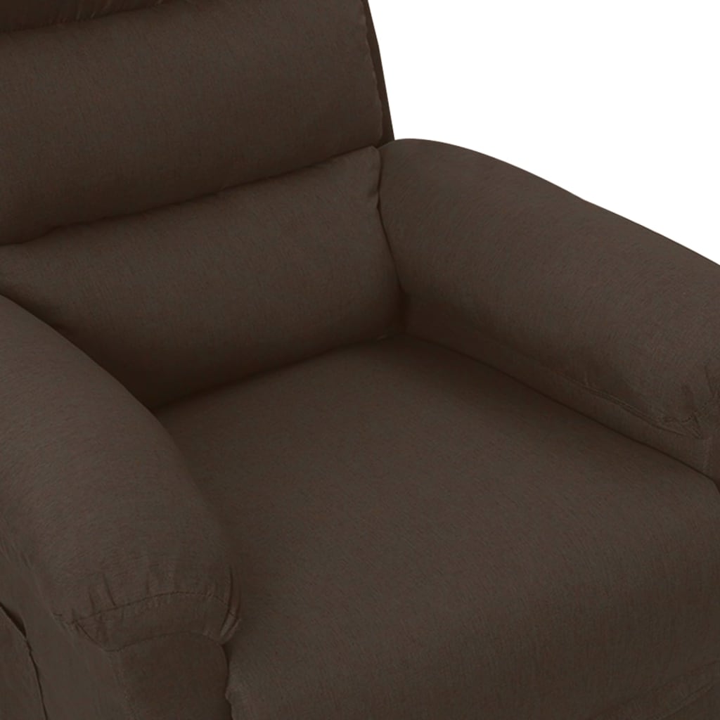Massagesessel Elektrisch Dunkelbraun Stoff