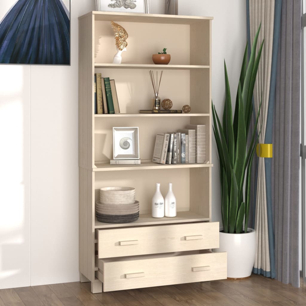 Highboard HAMAR Massivholz Kiefer Honigbraun