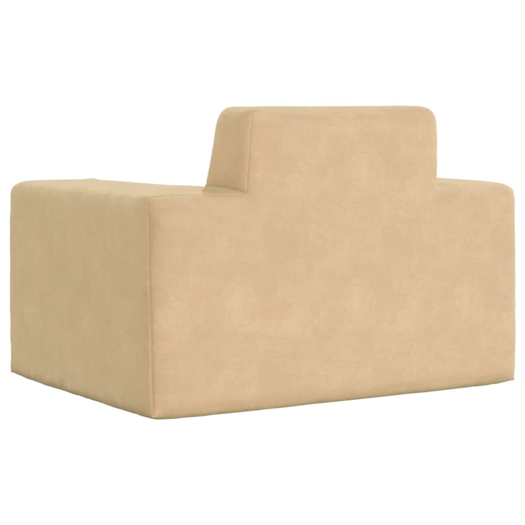 Children's sofa cream soft plush