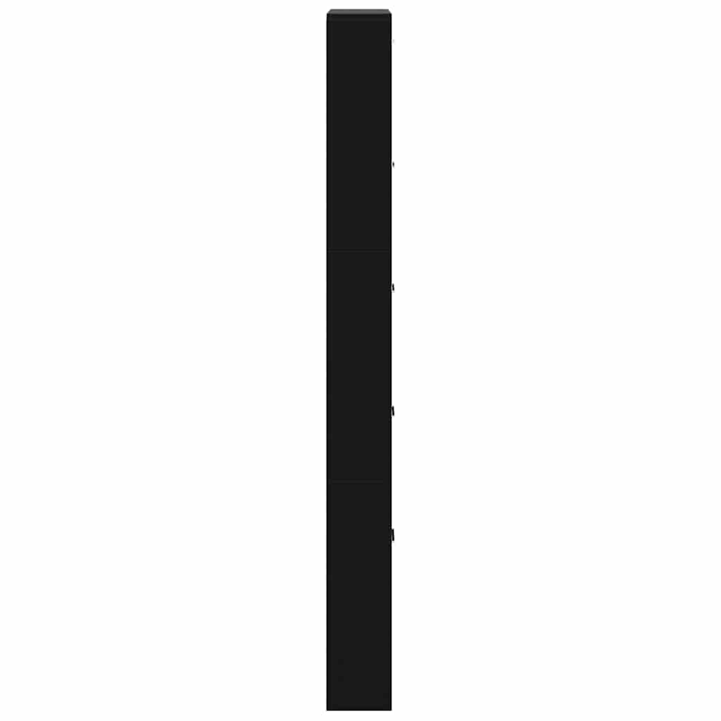 Schuhschrank Schwarz 59x17x169 cm Holzwerkstoff