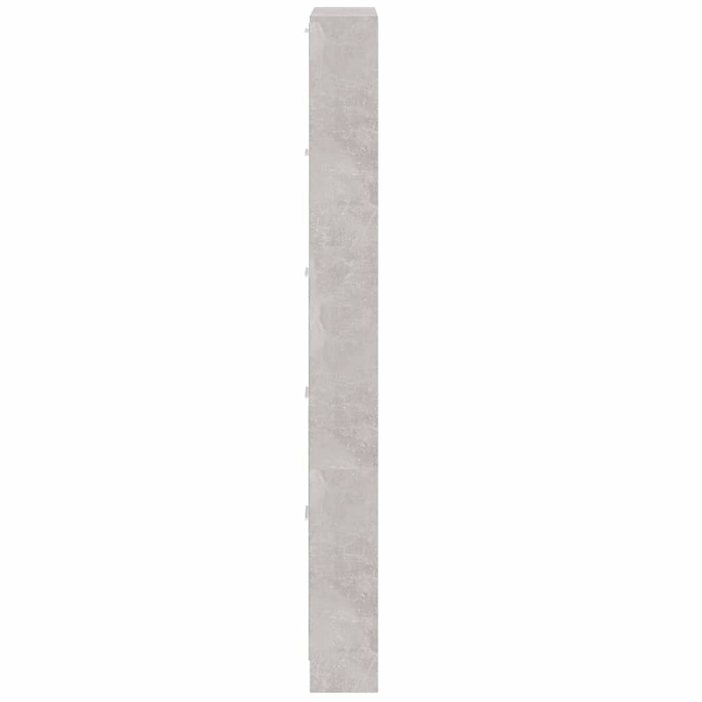 Schuhschrank Betongrau 59x17x169 cm Holzwerkstoff