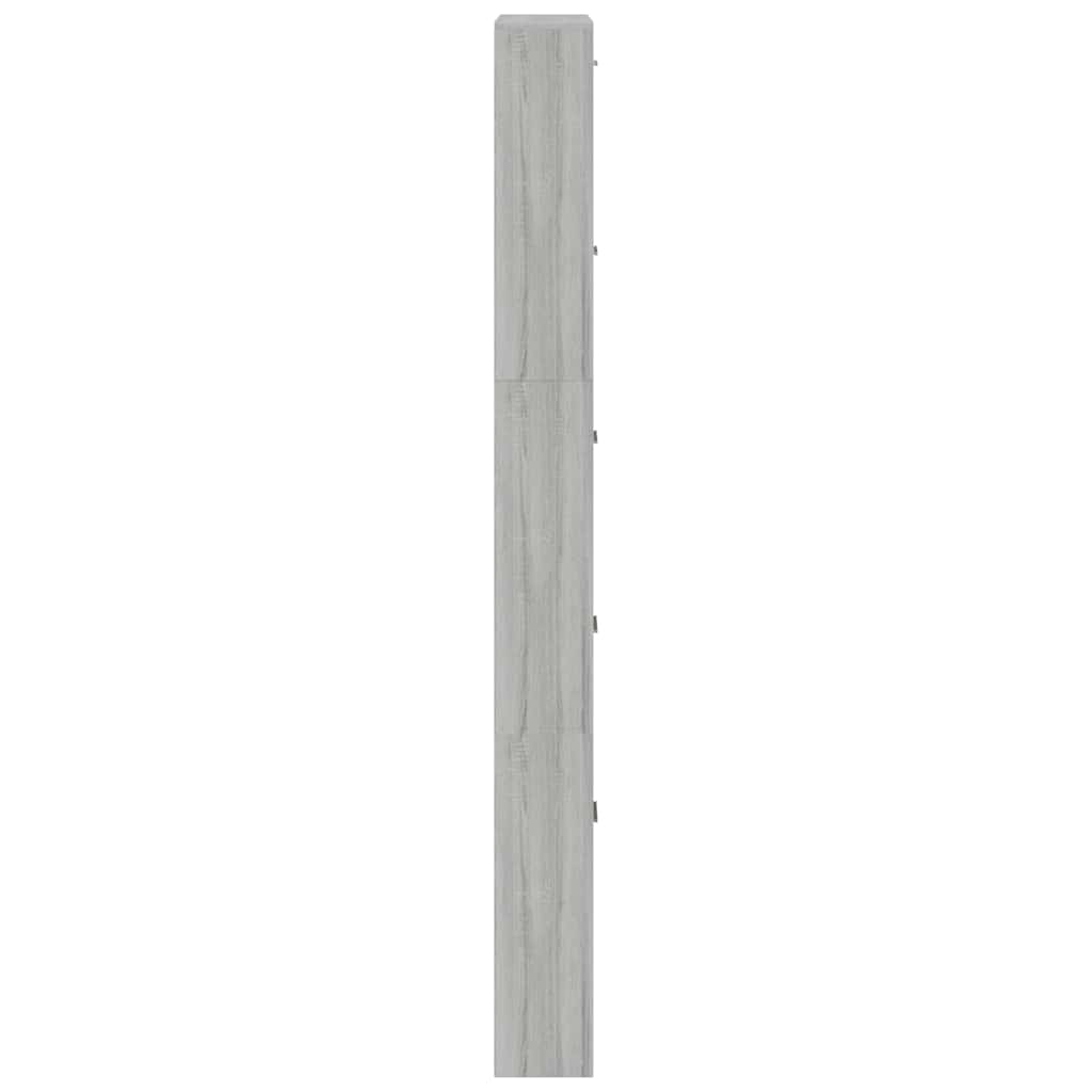 Schuhschrank Grau Sonoma 59x17x169 cm Holzwerkstoff