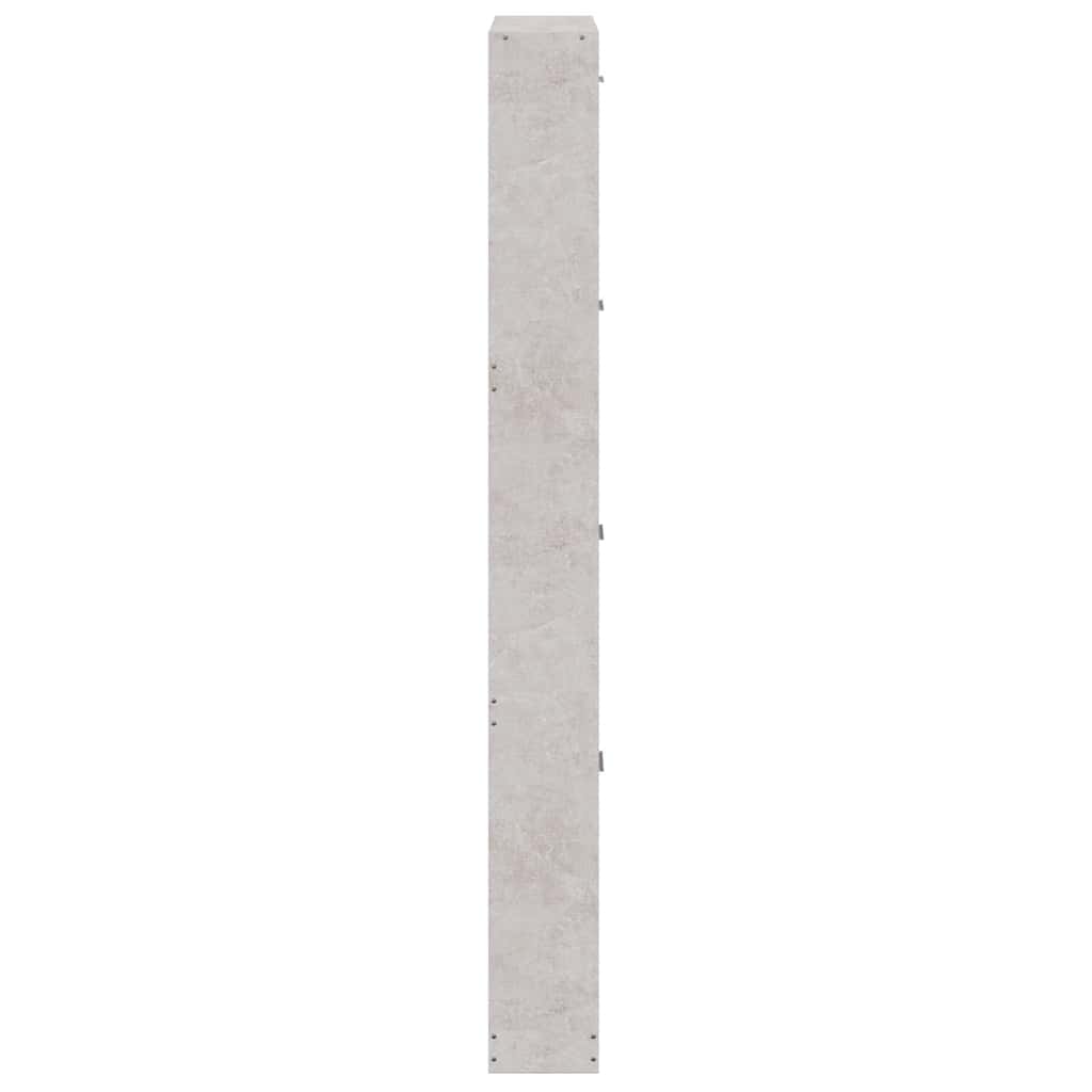 Schuhschrank Betongrau 59x17x150 cm Holzwerkstoff