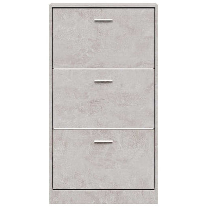 Schuhschrank Betongrau 59x17x108 cm Holzwerkstoff