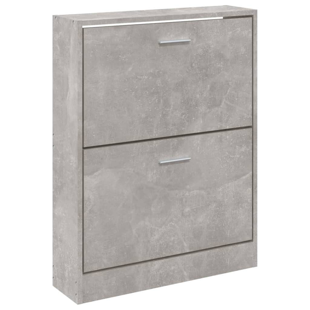 Shoe cabinet concrete grey 59x17x81 cm wood material