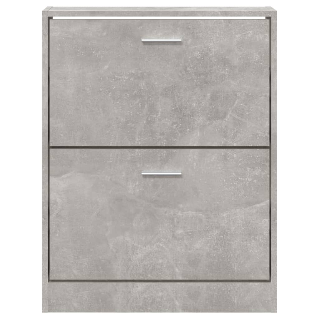 Shoe cabinet concrete grey 59x17x81 cm wood material
