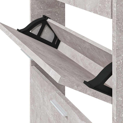 Schuhschrank Betongrau 59x17x81 cm Holzwerkstoff