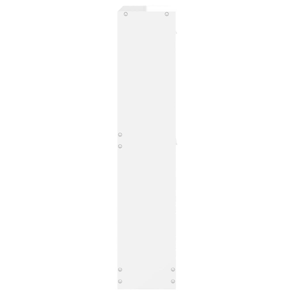 Schuhschrank Hochglanz-Weiß 59x17x81 cm Holzwerkstoff