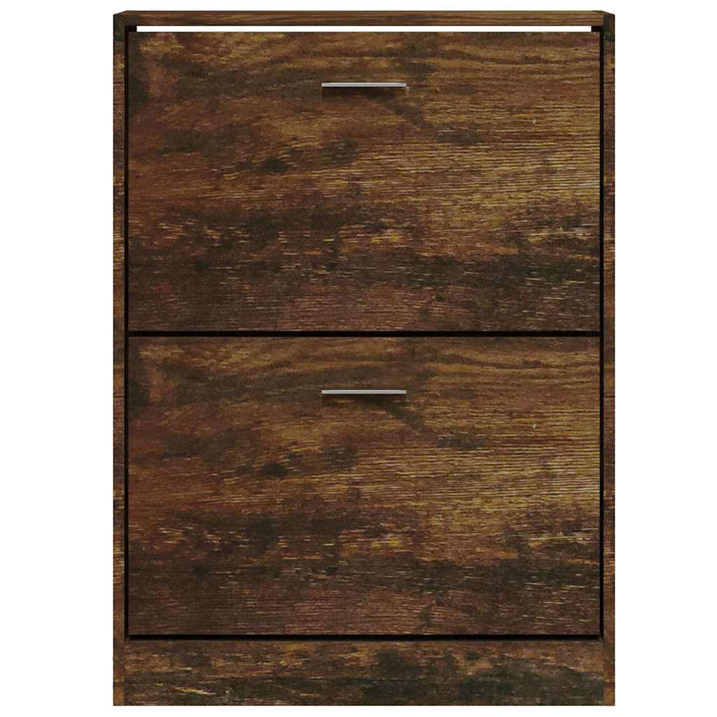 Schuhschrank Räuchereiche 59x17x81 cm Holzwerkstoff
