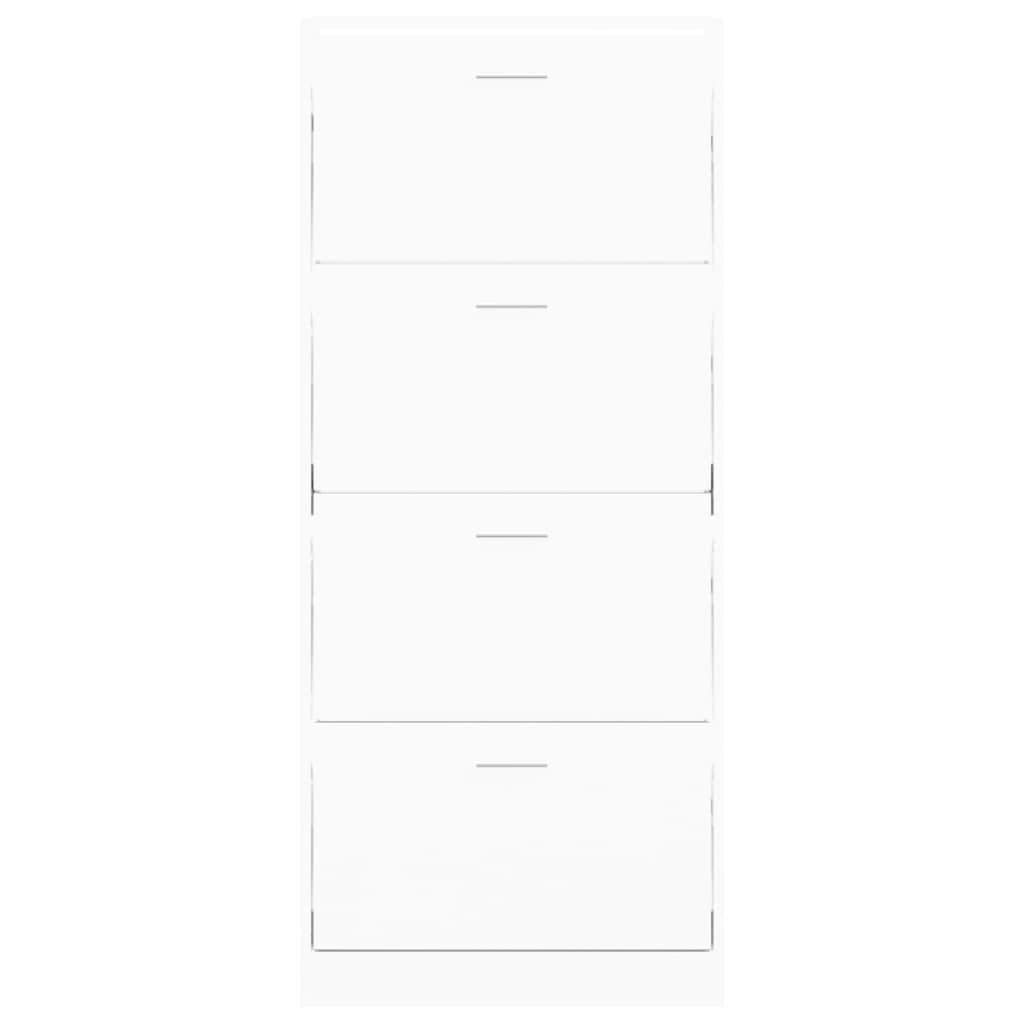 Schuhschrank Weiß 63x24x147 cm Holzwerkstoff