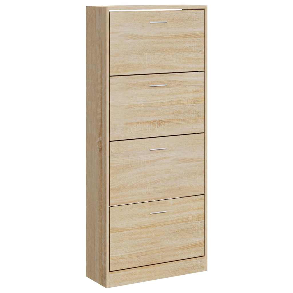 Schuhschrank Sonoma-Eiche 63x24x147 cm Holzwerkstoff