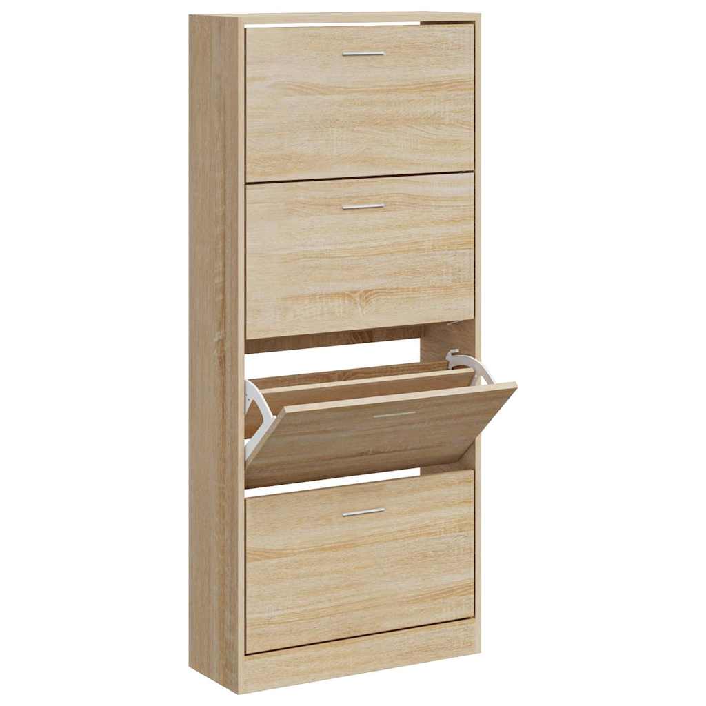 Schuhschrank Sonoma-Eiche 63x24x147 cm Holzwerkstoff