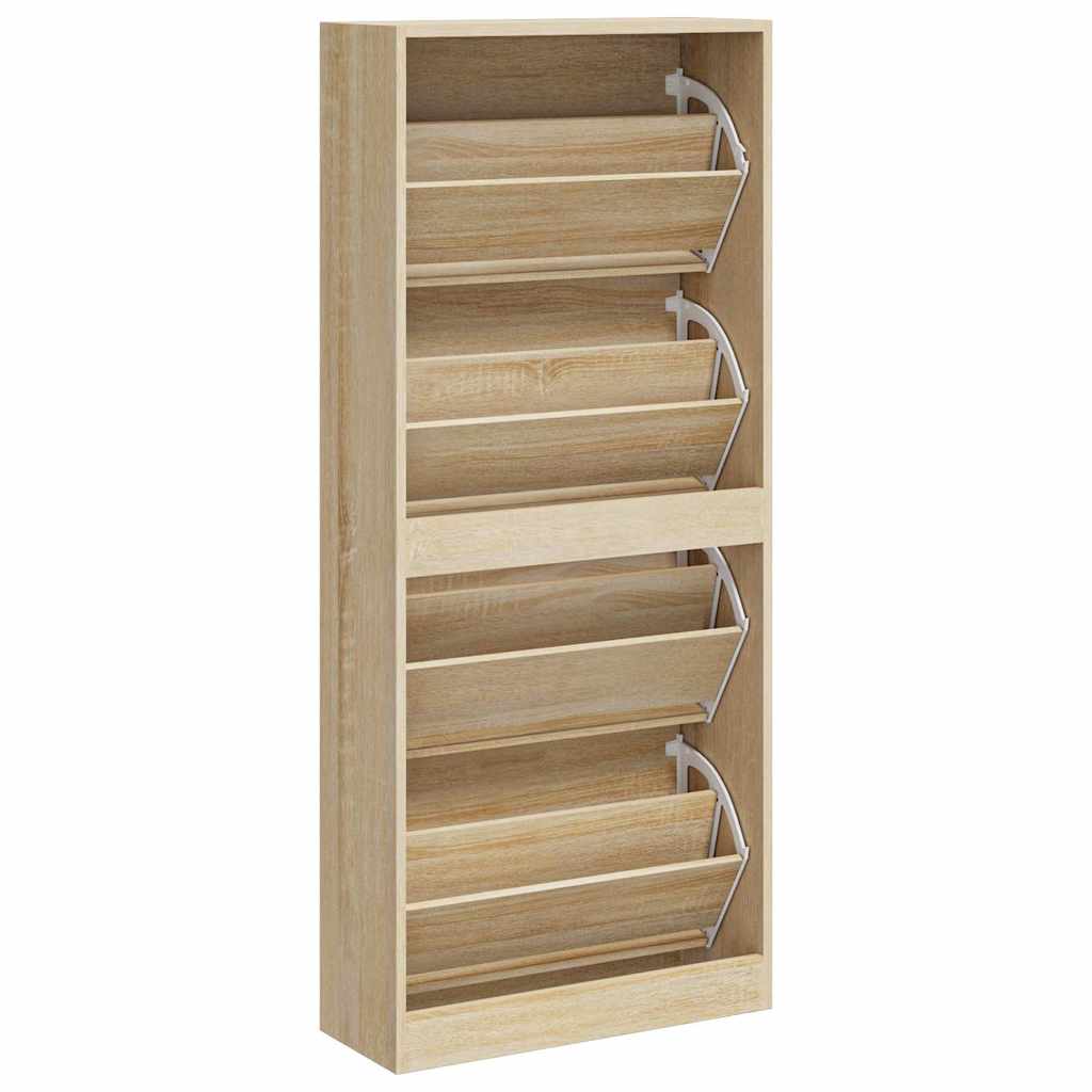 Schuhschrank Sonoma-Eiche 63x24x147 cm Holzwerkstoff