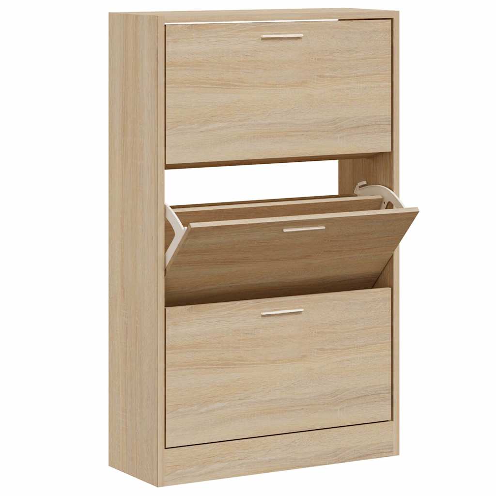 Schuhschrank Sonoma-Eiche 63x24x103 cm Holzwerkstoff