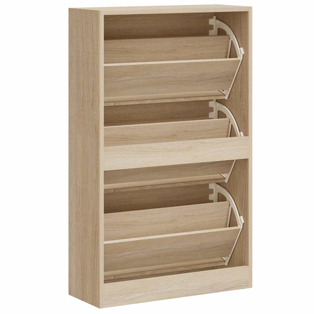 Schuhschrank Sonoma-Eiche 63x24x103 cm Holzwerkstoff